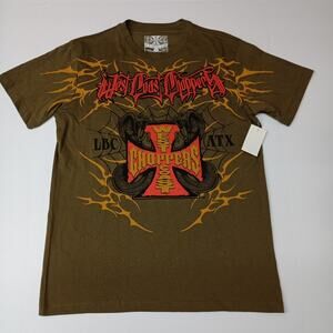 West Coast Choppers T-shirt Olive Green Size M 38-40 NWT